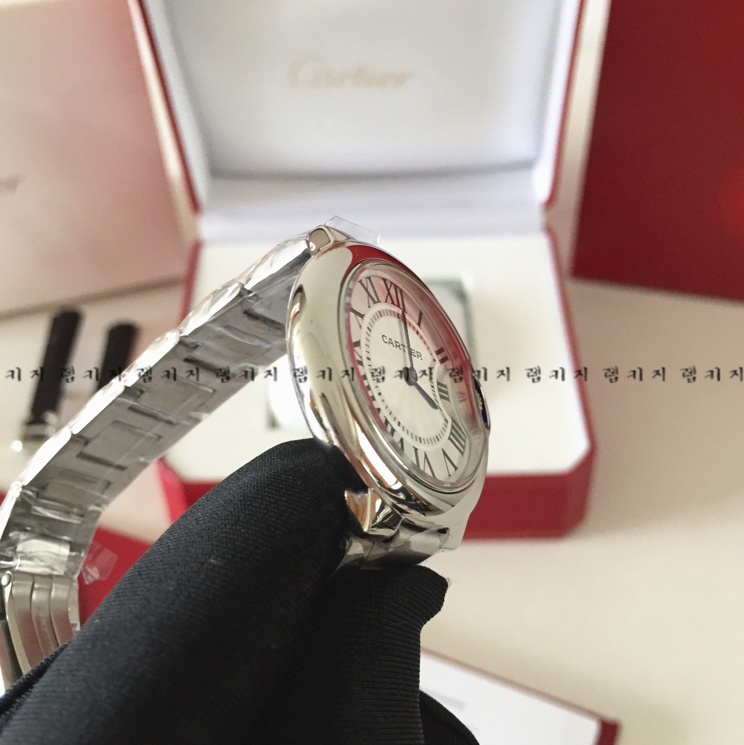 까르띠에 발롱블루 은장 남성용 메탈시계